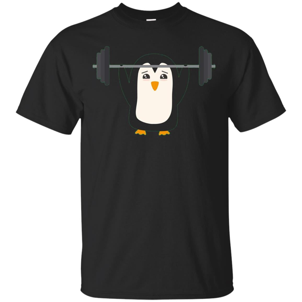 Penguin Weightlifting T-Shirt for Women, Men and Kids