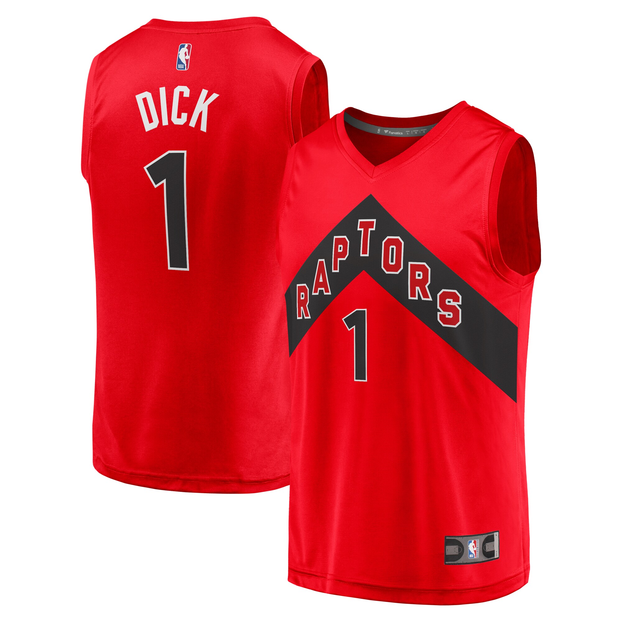 Gradey Dick Toronto Raptors Fast Break Player Jersey – Icon Edition – Red