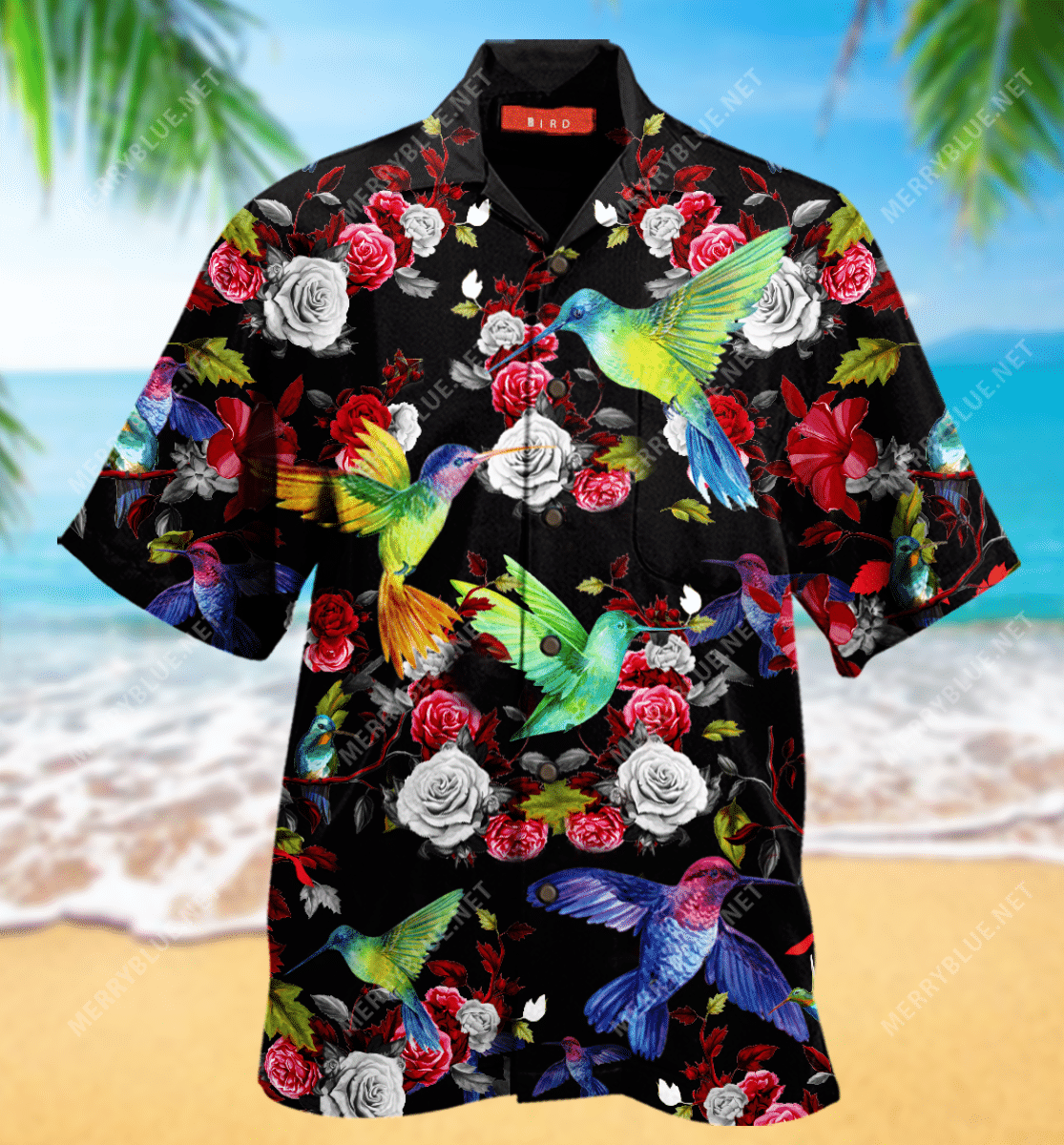 Amazing Floral Humming Birds Unisex Hawaiian Shirt