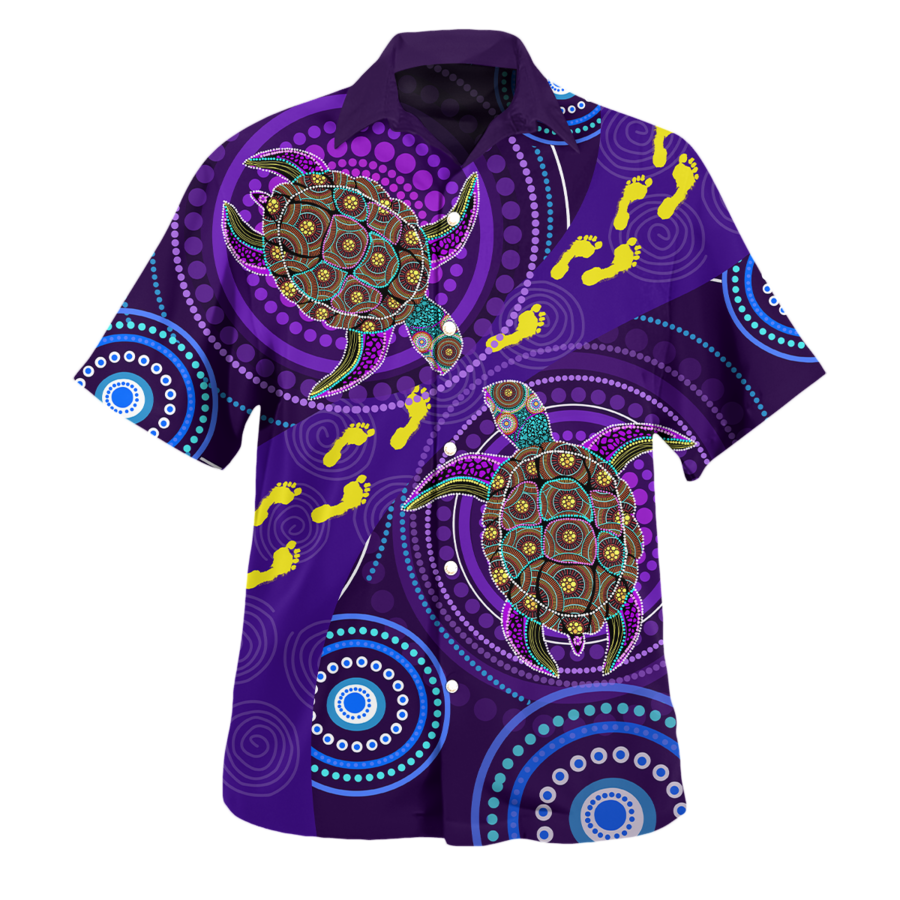 Aboriginal Purple Hawaiian Shirts Pd13082202