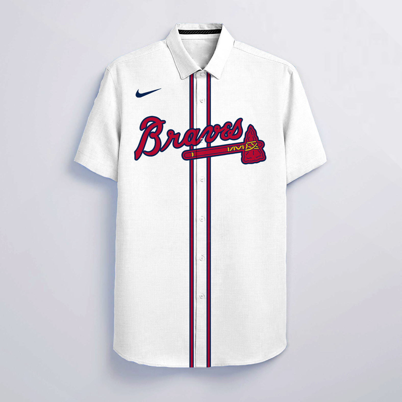 Personalized Atlanta Braves All Over Print 3D Hawaiian Shirt – White