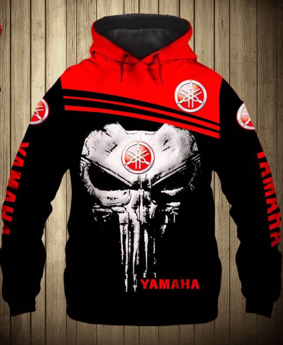 Racing Gift Red Skull Gift Yamaha Hoodie Nhd