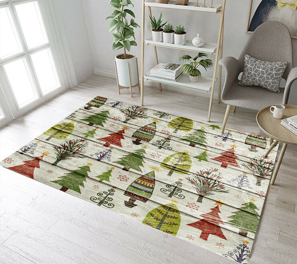 Vintage Xmas Pine Trees CLH2911559R Rug