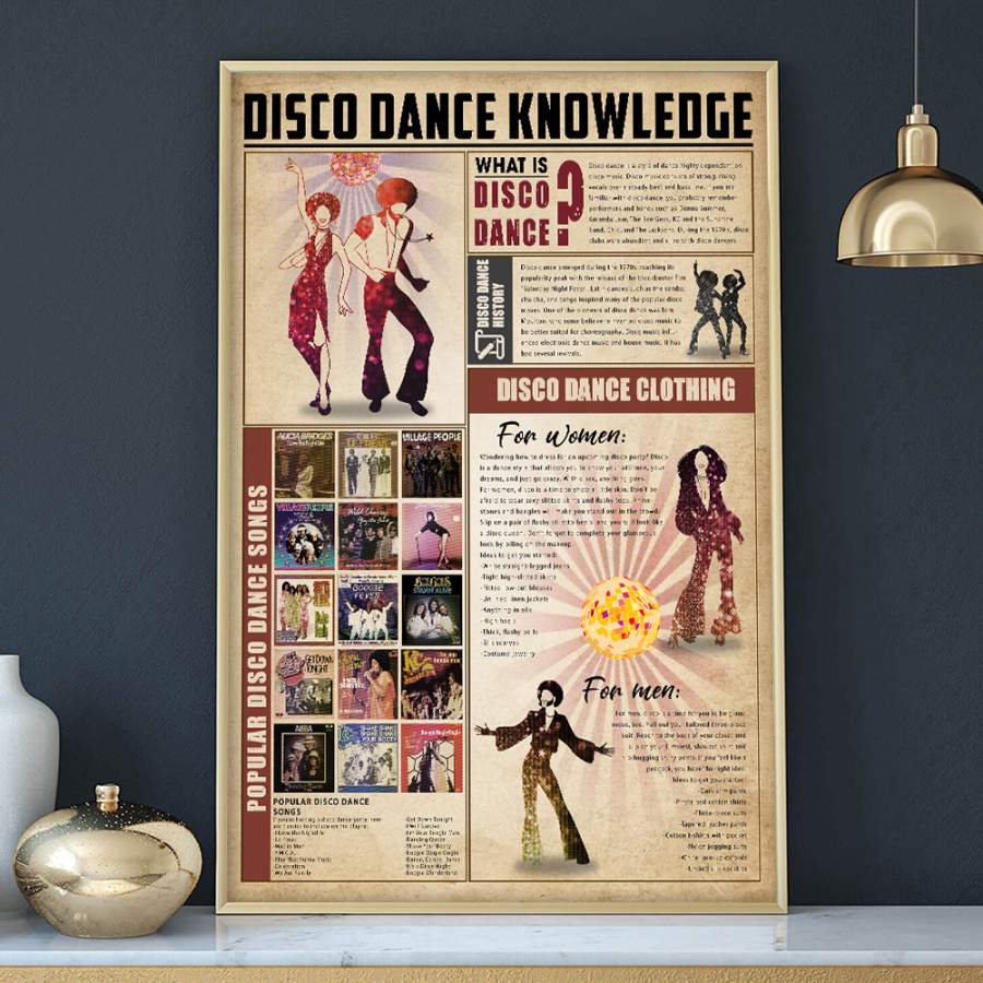 Wozoro Unframed Poster Disco Knowledge Size 11×17, 16×24, 24×36 inch