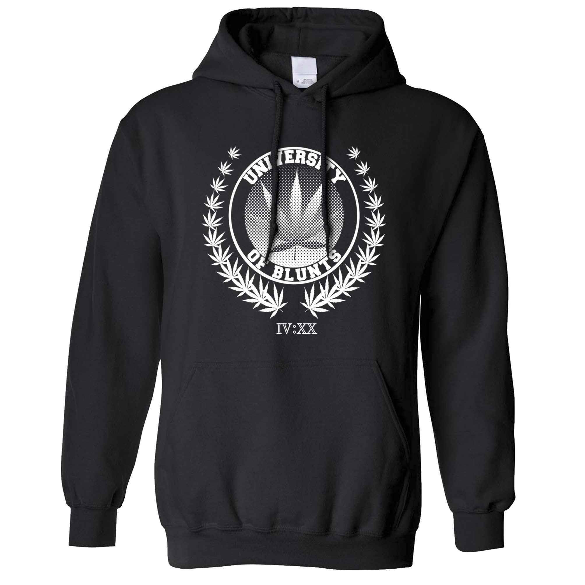 Stoner Hoodie University of Blunts IV:XX 420 Logo Hooded Jumper ...