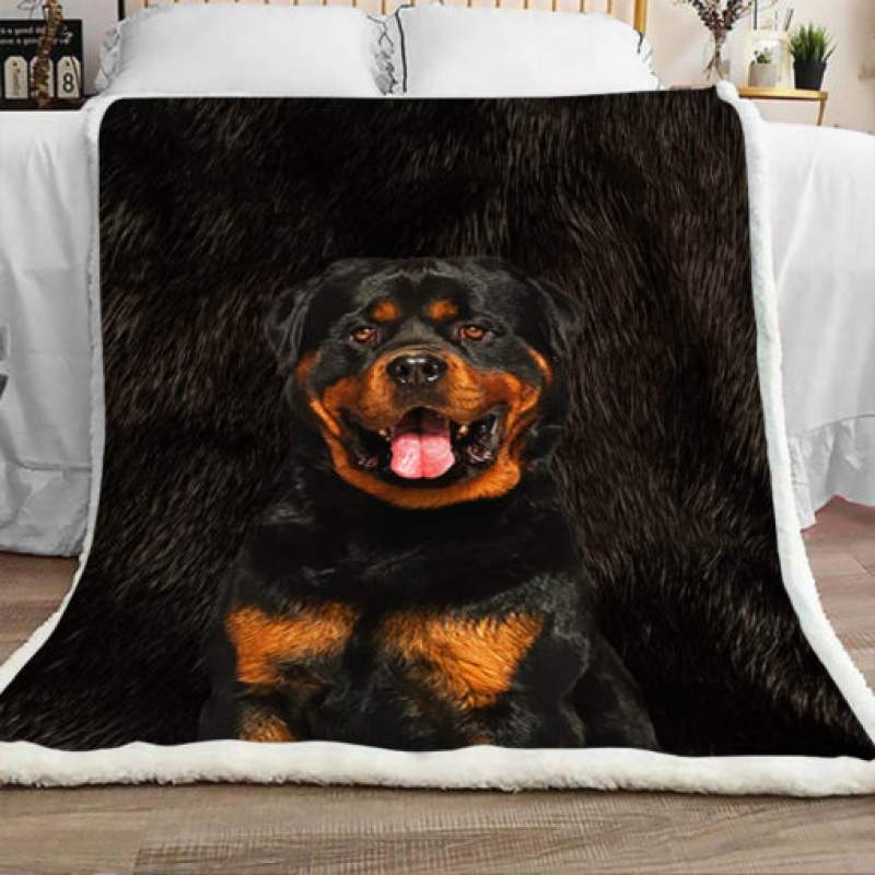 Rottweiler Dog Sherpa Blanket JR1503 73O52