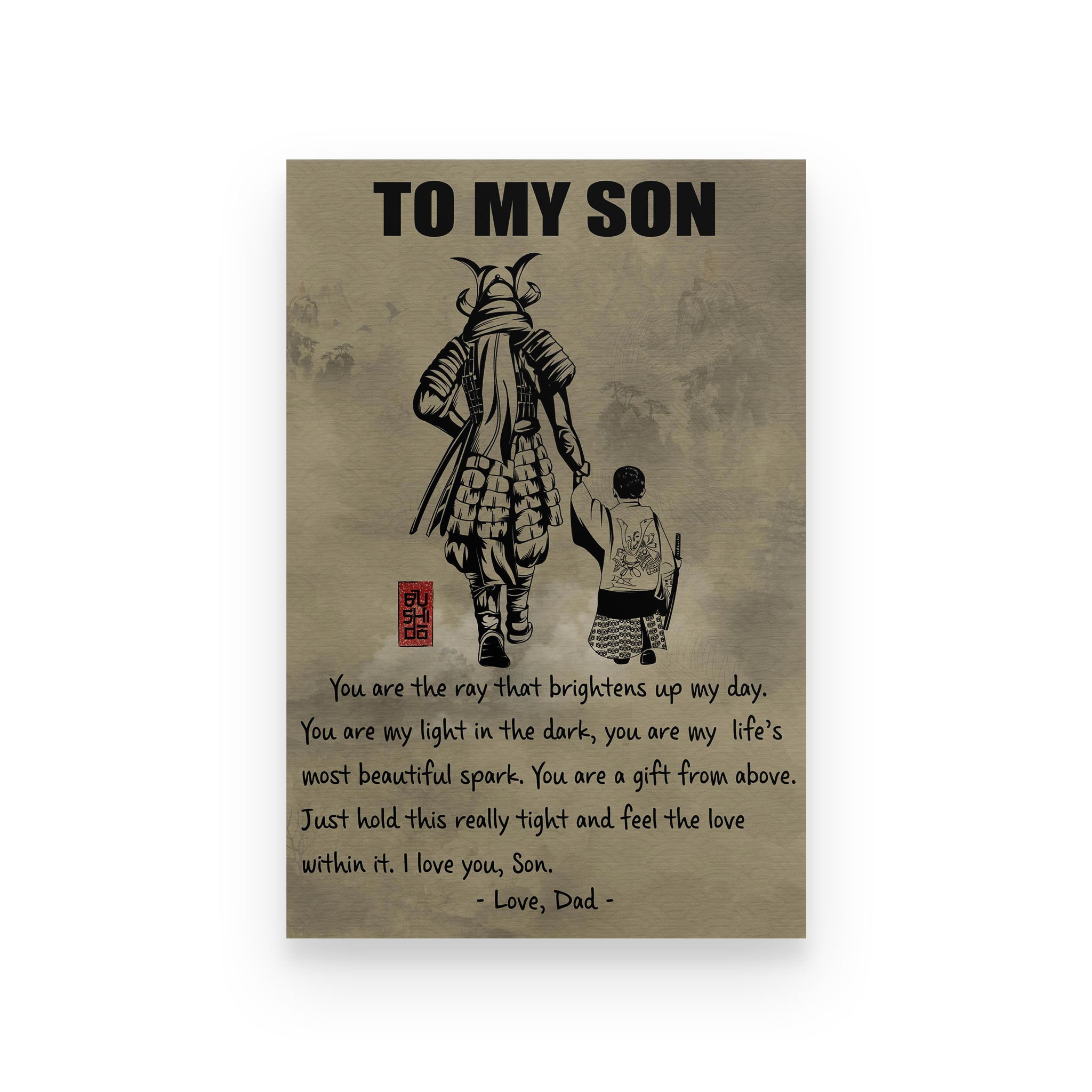 samurai poster dad to son i love you vs2