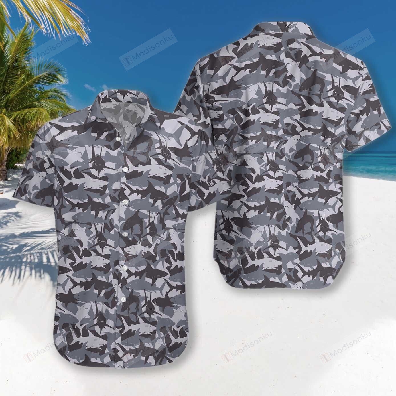 Shark Camouflage Hawaiian Shirt