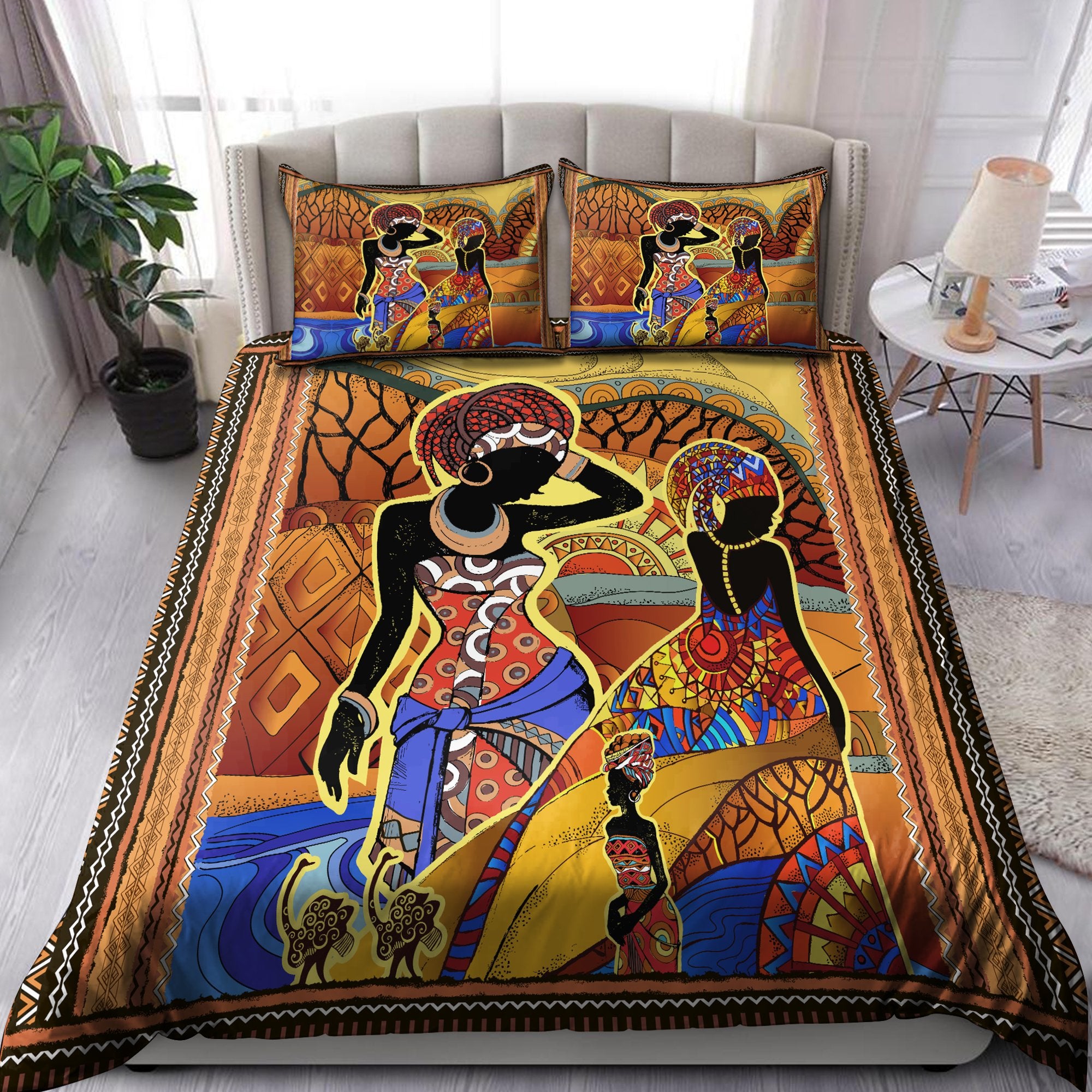 Tmarc Tee Beautiful African Girl Bedding Set-Ml