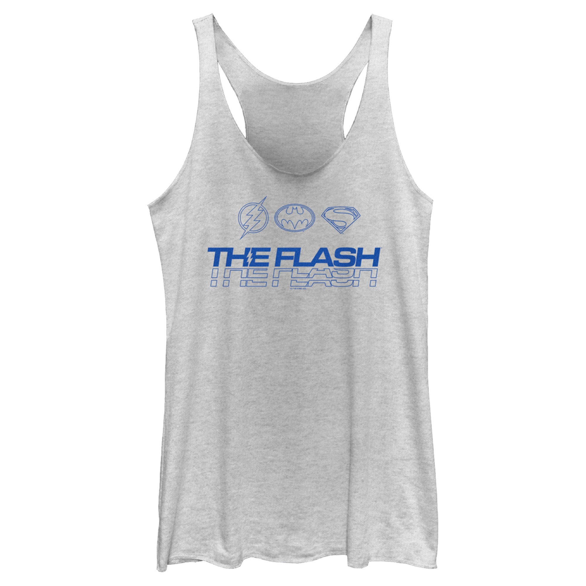 Women’S The Flash Heroes Classic Blue Emblems Racerback Tank Top