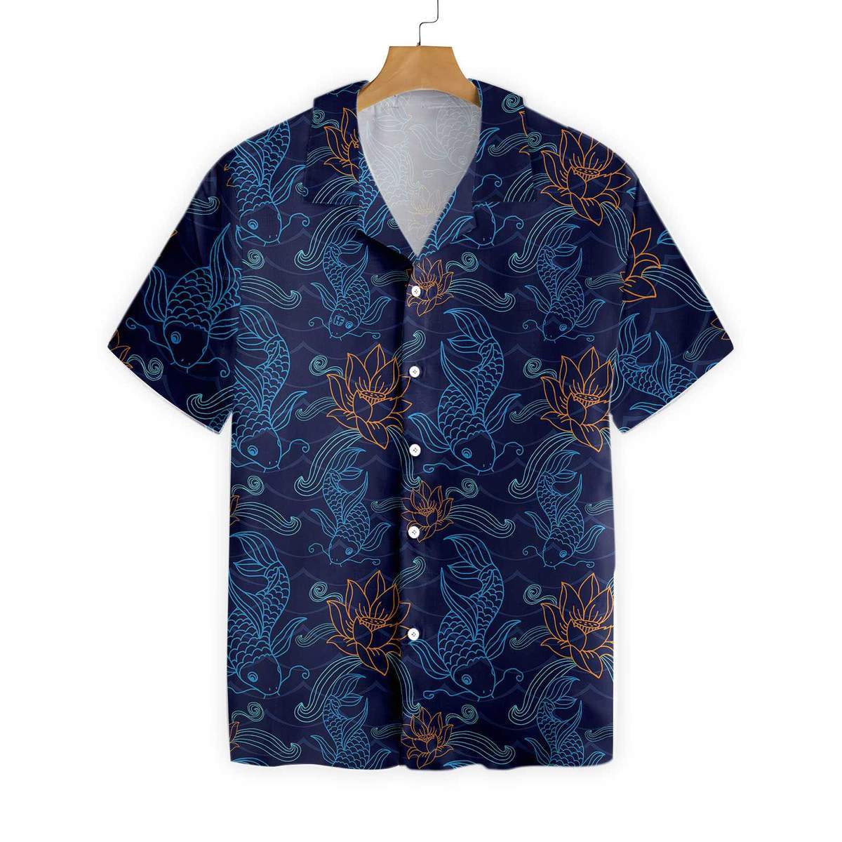 Koi Fish And Lotus Hawaiian Shirt Ha59004