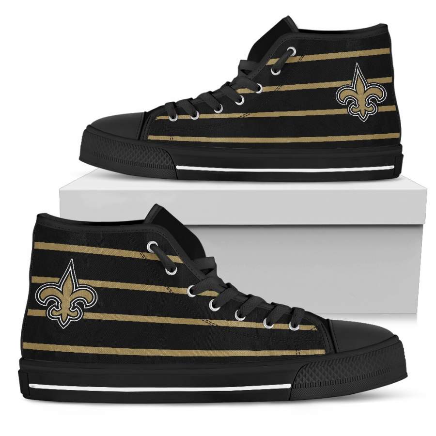 Edge Straight Perfect Circle New Orleans Saints High Top Shoes