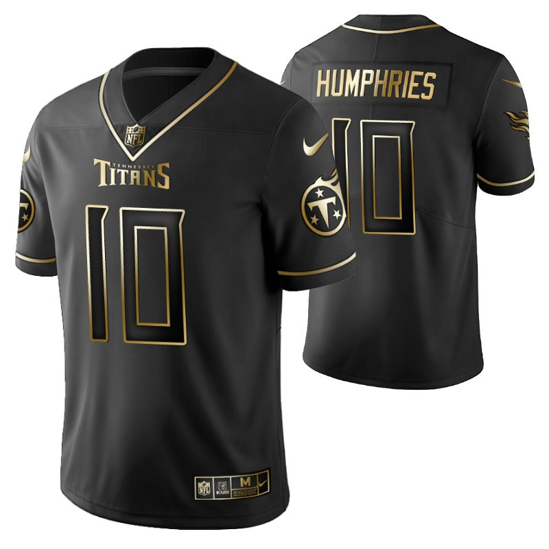 Tennessee Titans Adam Humphries 10 2021 NFL Golden Brandedition Black Jersey Gift For Titans Fans