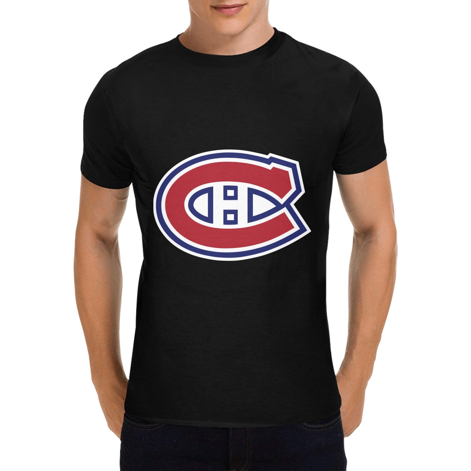 Montreal Canadiens Men’S Heavy Cotton T-Shirt Black