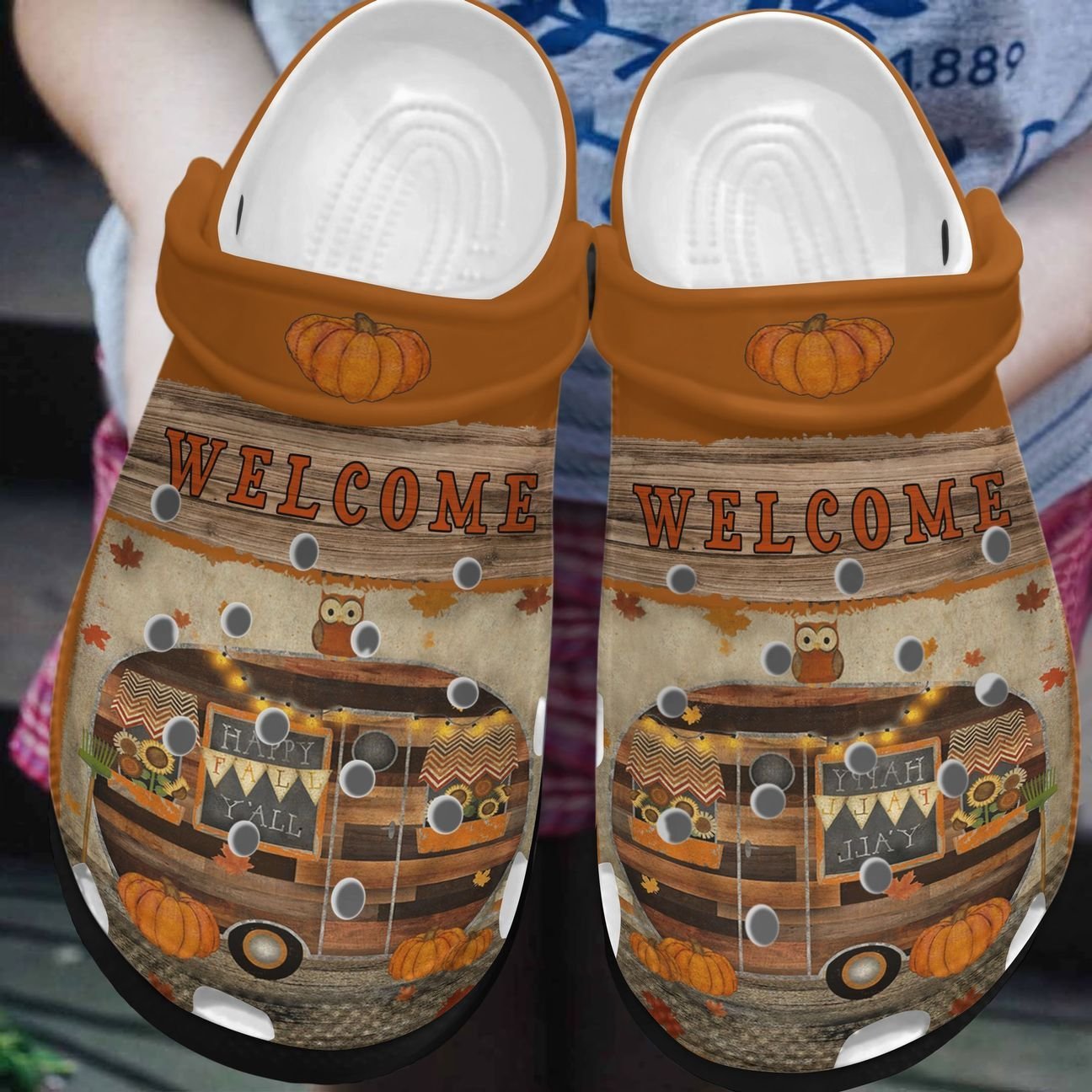 Camper Personalized Clog, Custom Name, Text, Color, Number Fashion Style For Women, Men, Kid, Print 3D Halloween Camper