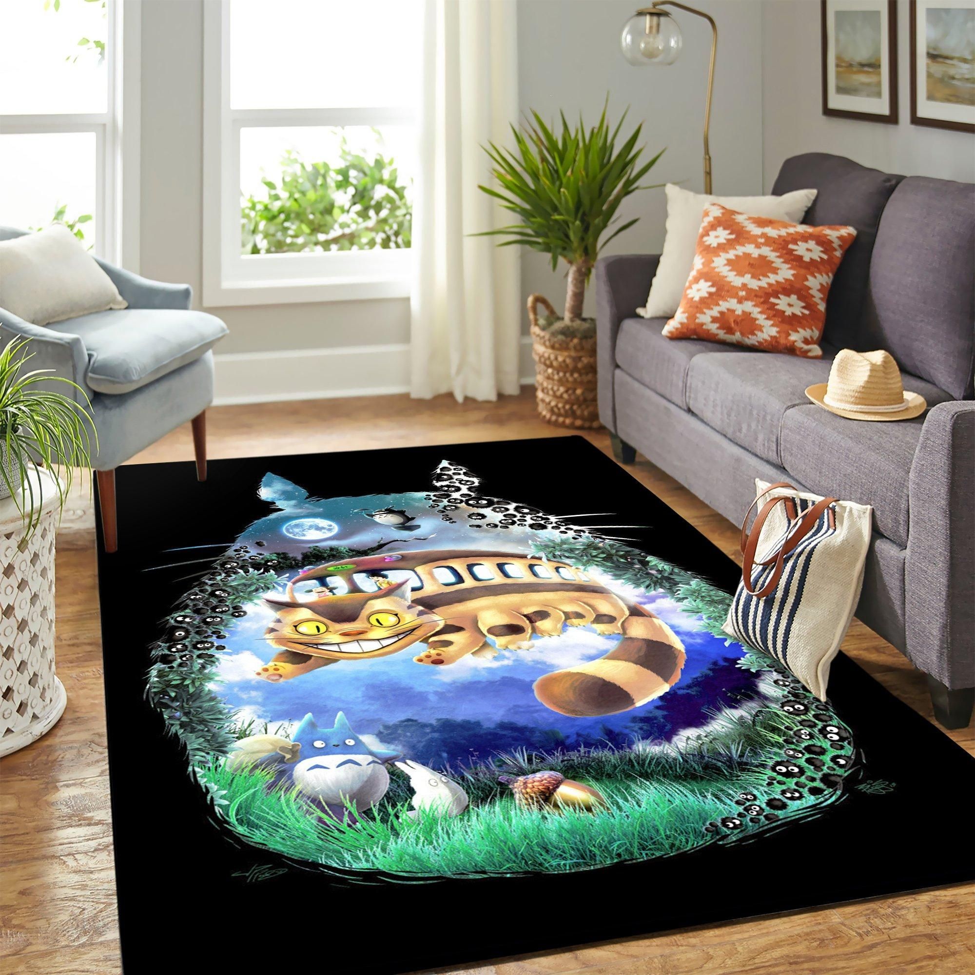 My Neighbor Totoro Area Rug Geeky Carpet – home decor – Bedroom Living Room decor