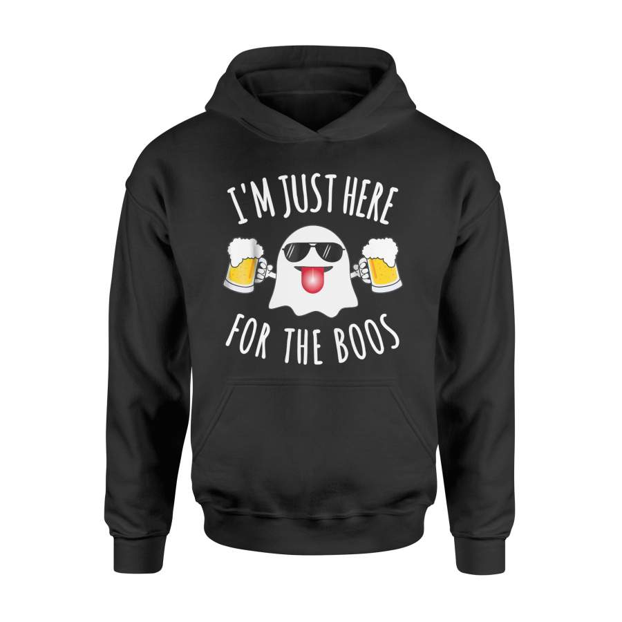 I’M JUST HERE FOR THE BOOS Funny Halloween Beer T Shirt – Standard Hoodie