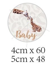 30/20 Rikivity Personalized Giraffe Baby Shower Water Bottle Wine Labels Candy Wrap Stickers Birthday New Born Party Decoration alx