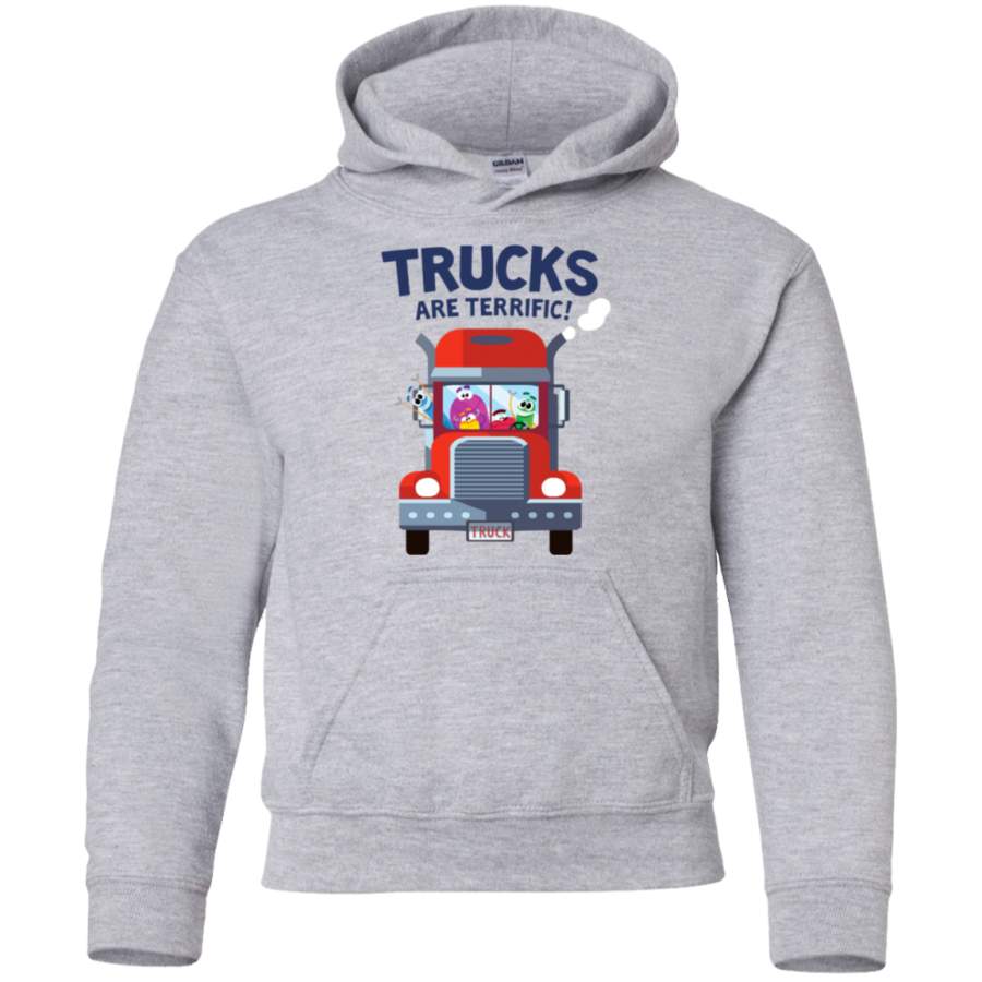 AGR ask the storybots trucks Youth Pullover Hoodie