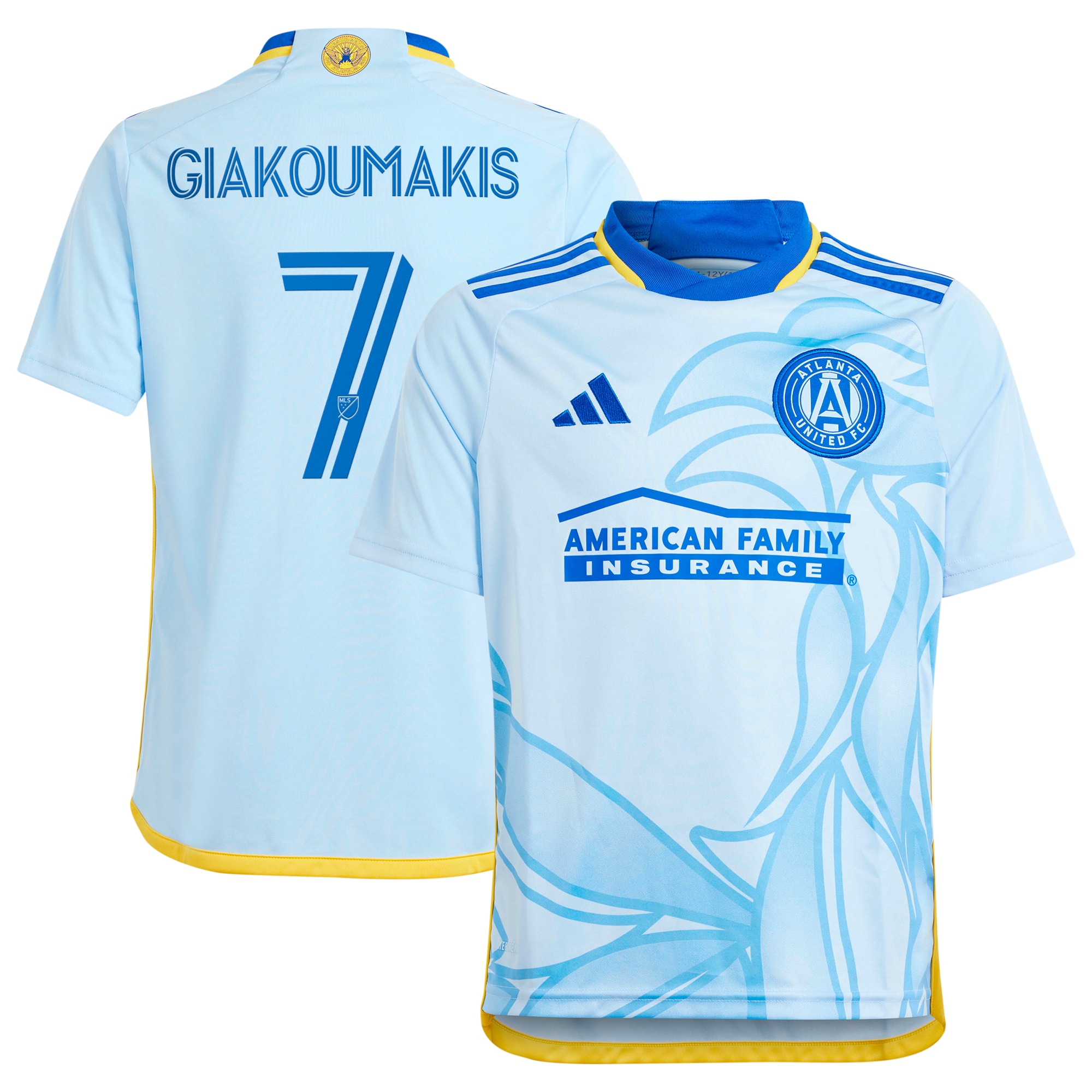 Giorgos Giakoumakis Atlanta United FC Youth 2024 The Resurgens Kit Replica Player Jersey – Light Blue