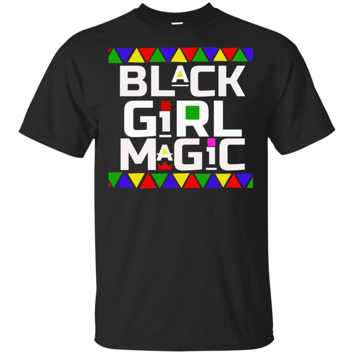Black Girl Magic T-Shirt Melanin Poppin Women African Clothing Design