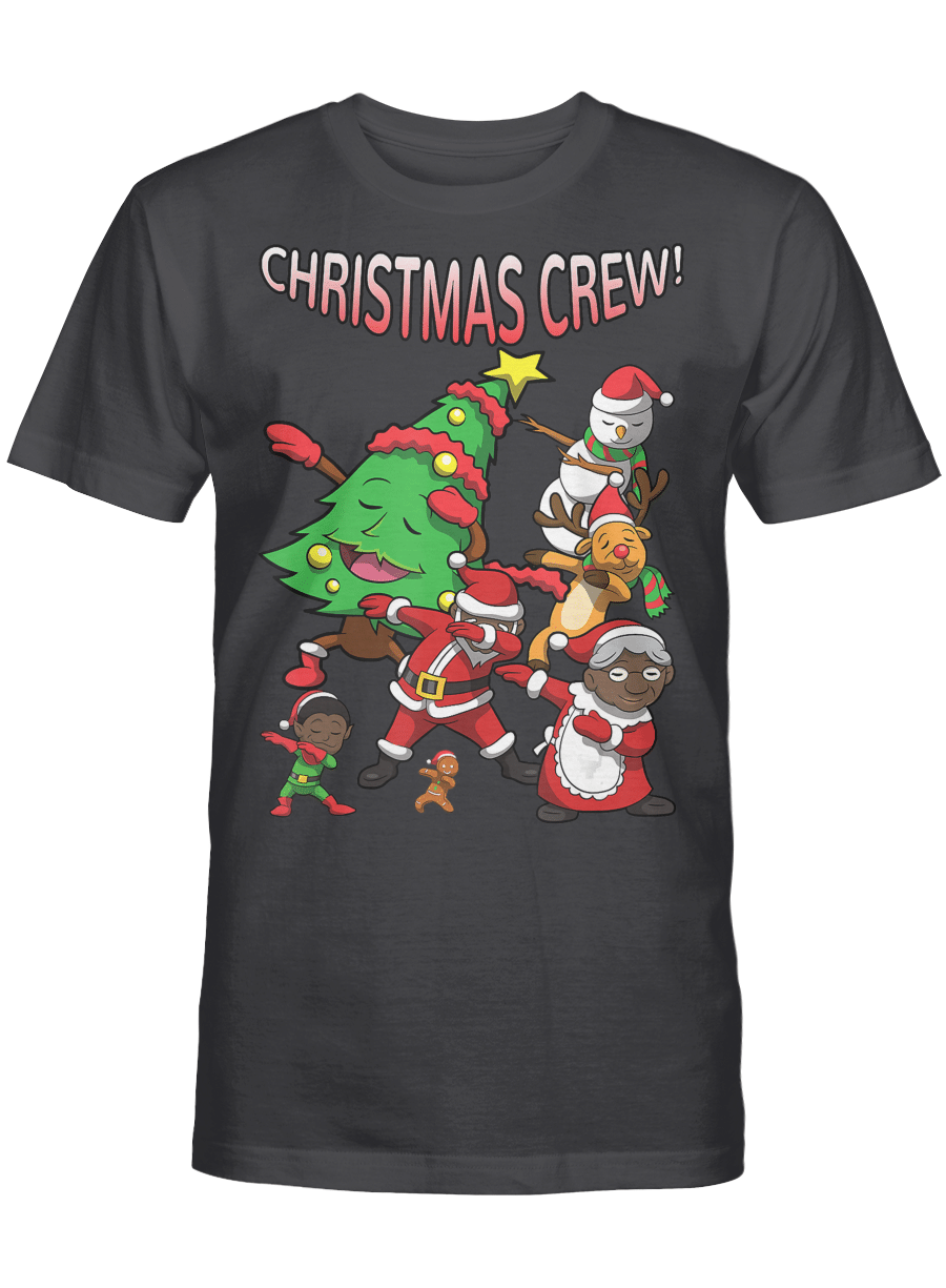 AmazeStyleZ Santa’s Reindeer, Ugly Christmas Sweater, Christmas Gift Ideas, Black Santa Claus Shirt African American Christmas Crew Tee T-Shirt