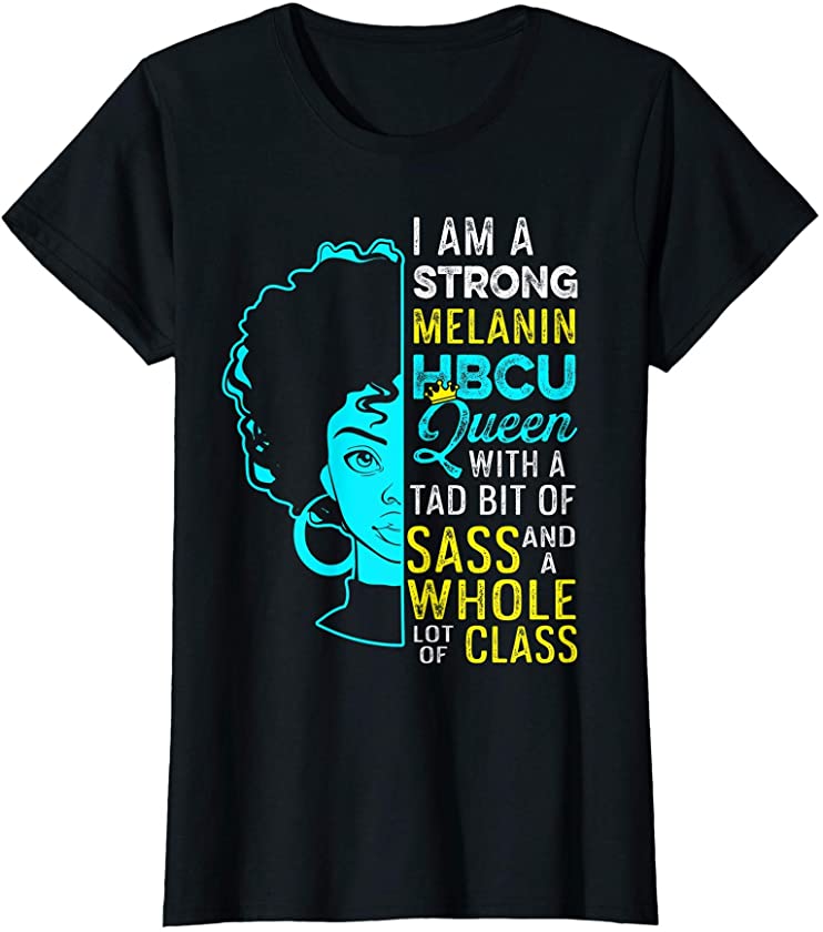 Womens Stong Melanin Queen Black Cute Girl African American Gift T-Shirt