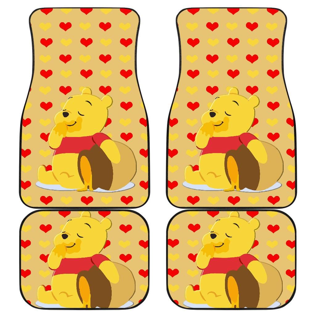 Pooh Front And Back Car Mats 1 Personalized Car Seat Floor Mat Custom Print