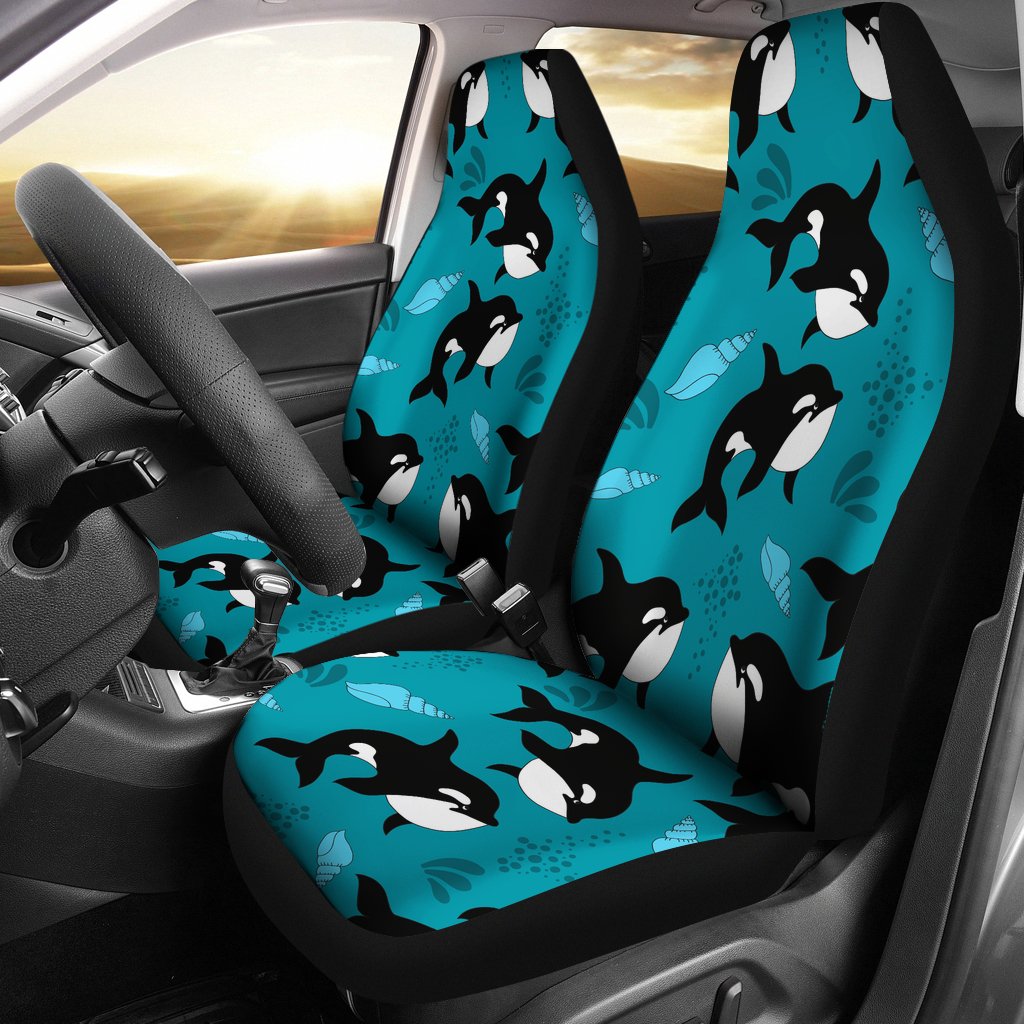 Whale Sea Design Themed Print Car Seat Covers