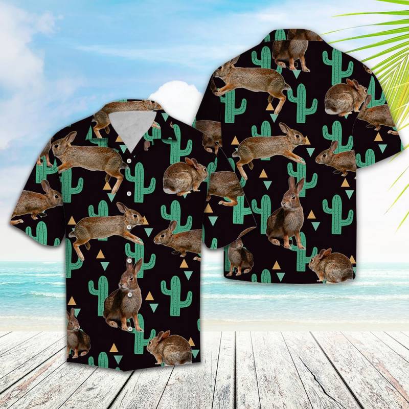 Rabbit Cactus Pattern Hawaii Shirt Ha22820