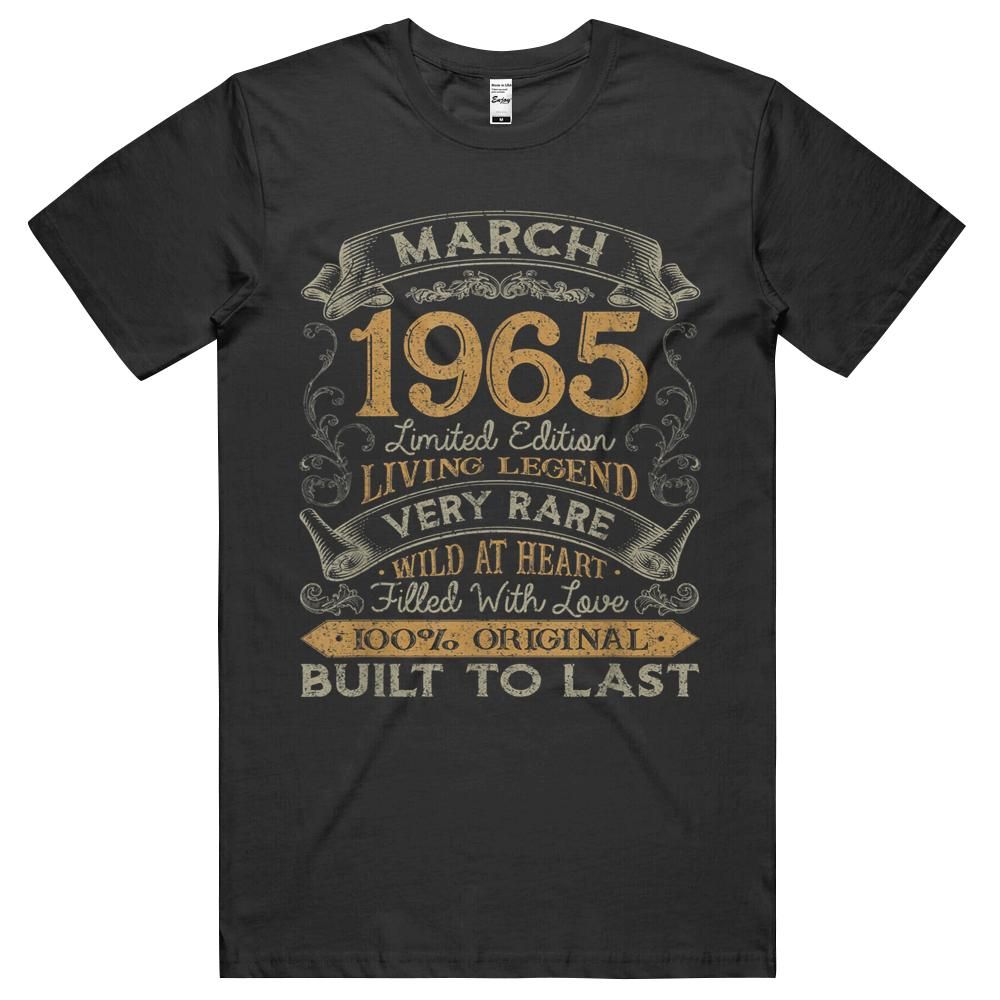 56th Birthday Gift 56 Years Old Retro Vintage March 1965 Unisex Shirt