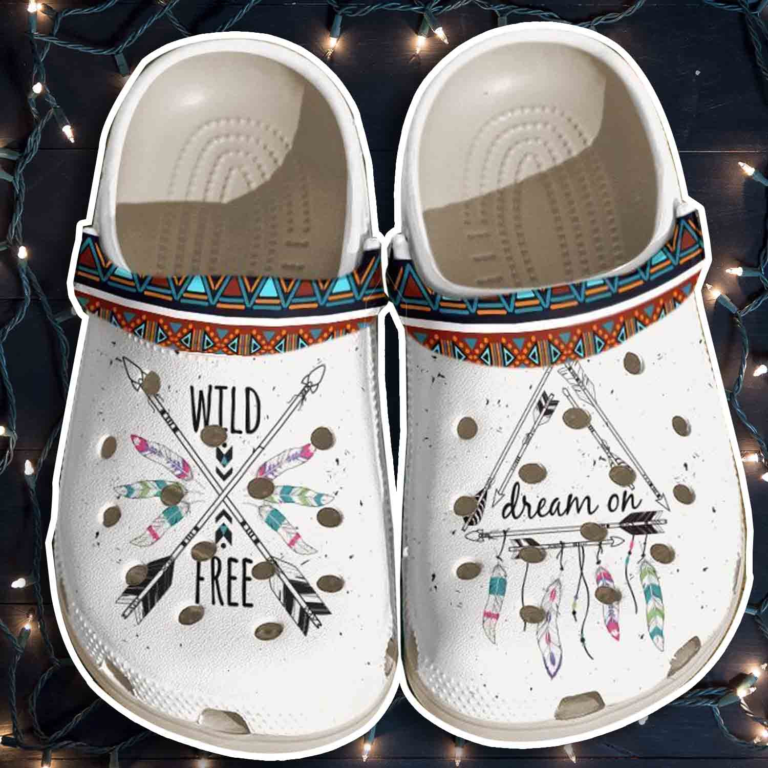 Dream On Croc Shoes – Wild Free Hippie Crocbland Clog Gifts – Dream-Hp