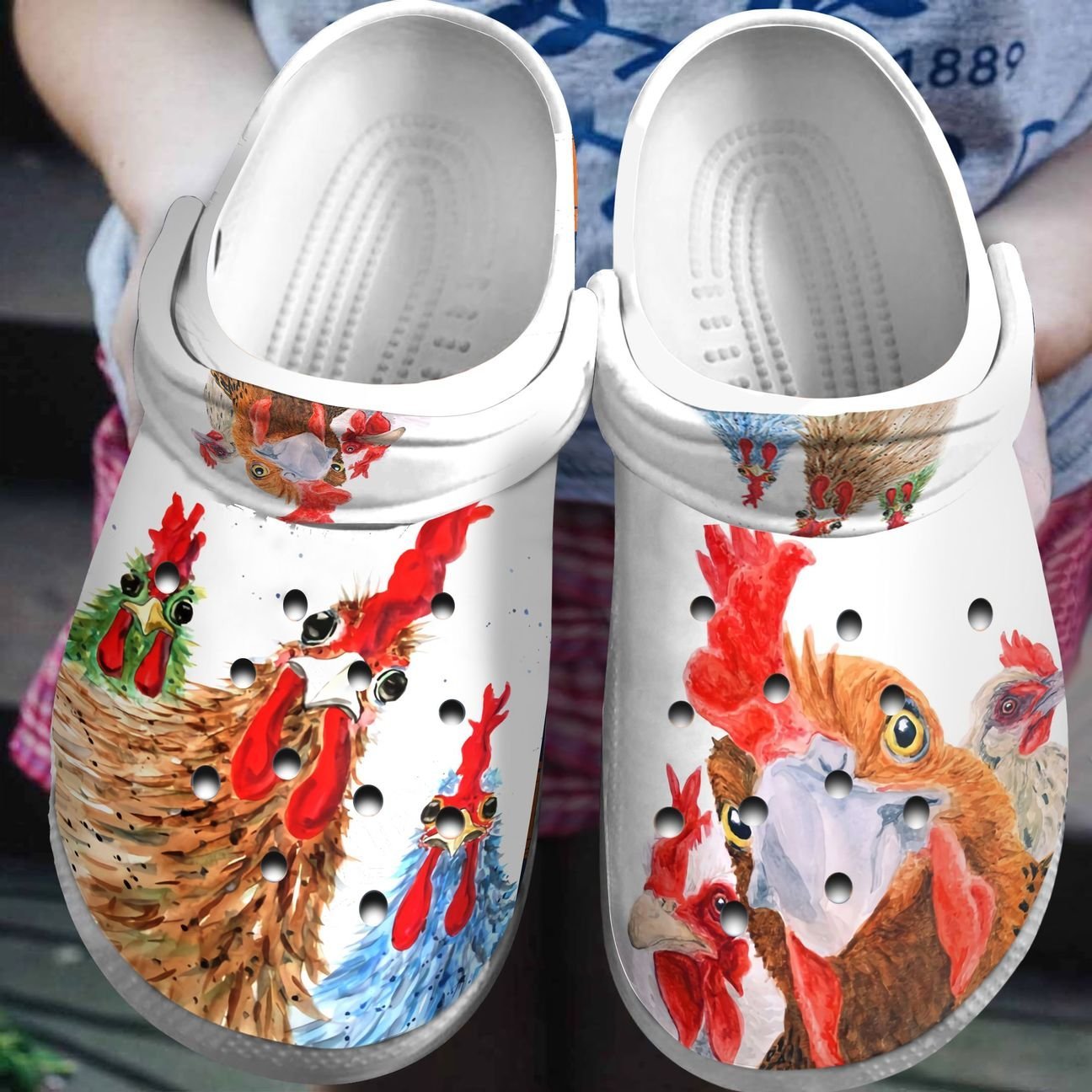 Chicken Personalized Clog, Custom Name, Text, Color, Number Fashion Style For Women, Men, Kid, Print 3D Chicken Gang