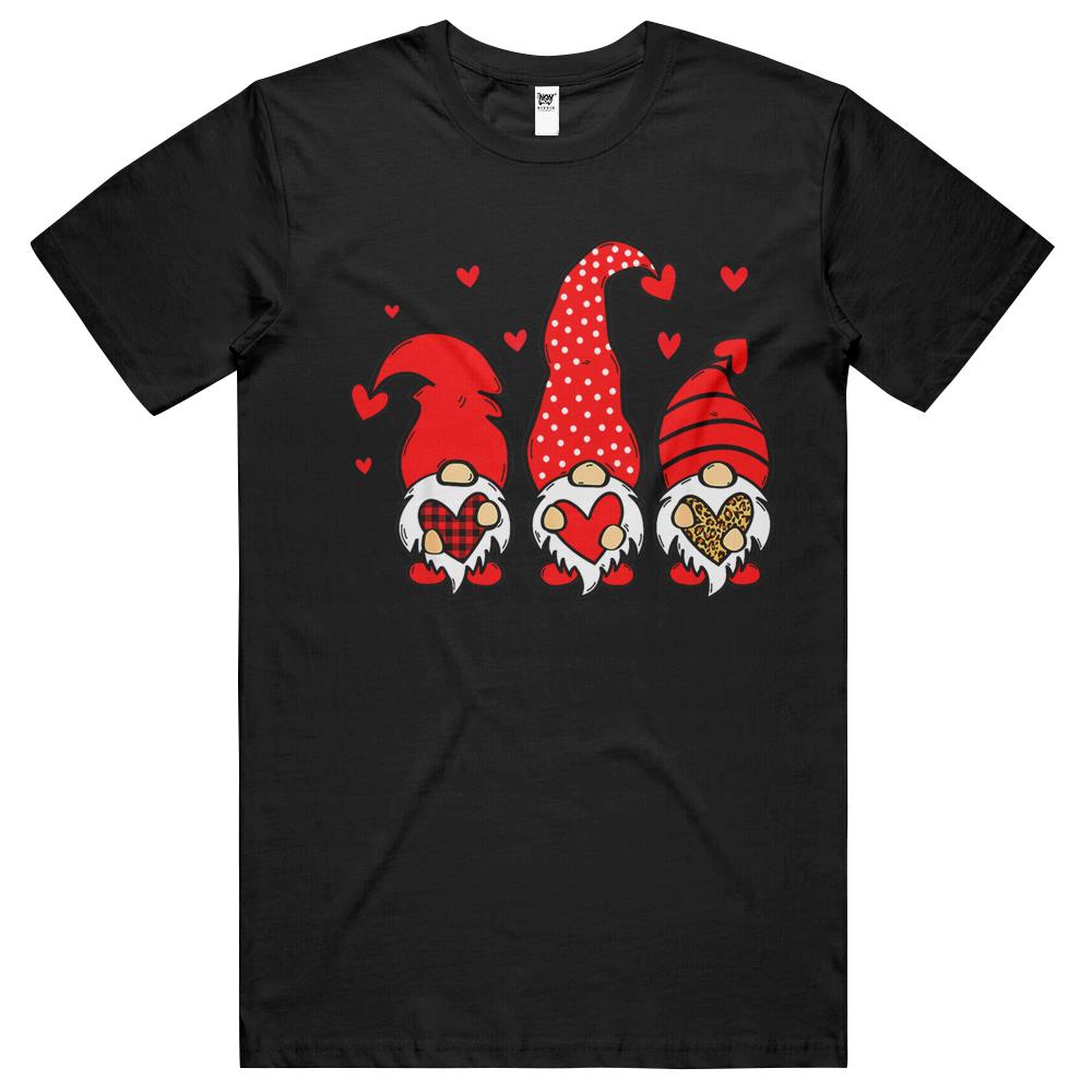 Valentine Gnomes Holding Heart Leopard Happy Valentine’S Day T Shirts