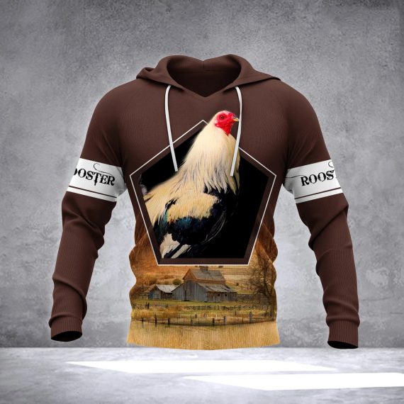 Animal Gifts Rooster Gifts Rooster Brown Us Unisex Size Hoodie