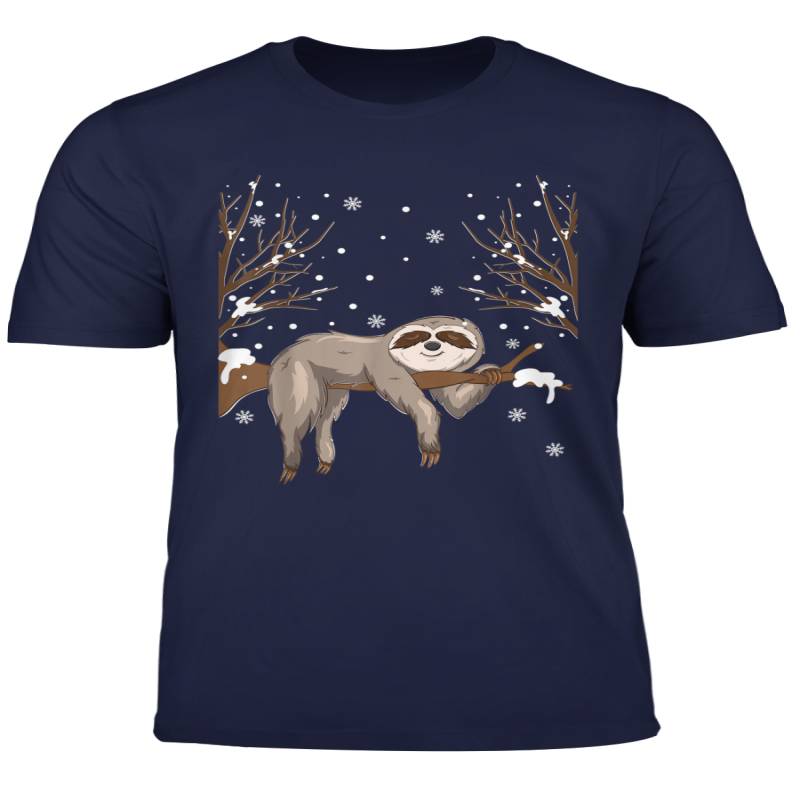 Sleeping Animal Gifts Winter Sloth T Shirt