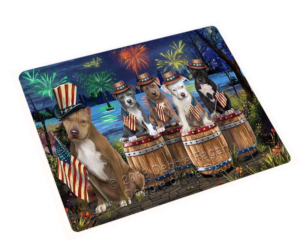 4Th Of July Independence Day Fireworks Pit Bulls At The Lake Blanket Blnkt75495