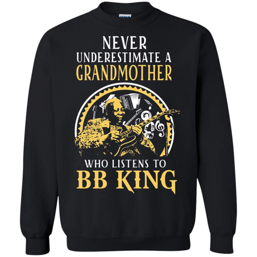 AGR Never Underestimate A Grandmother Who Listens To BB King Sweatshirt