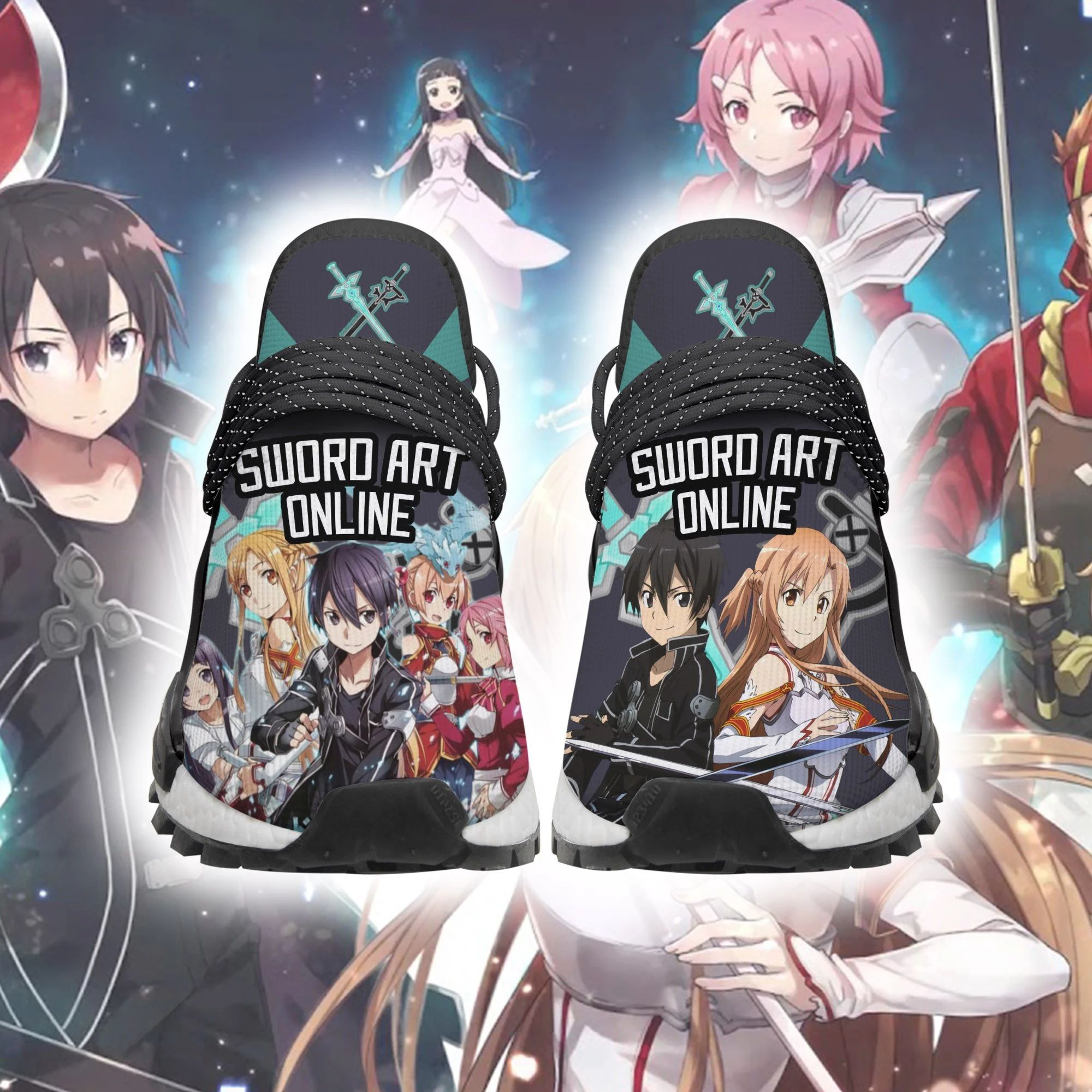 Sword Art Online Shoes Characters Custom Sao Anime Sneakers Unisex Men Women