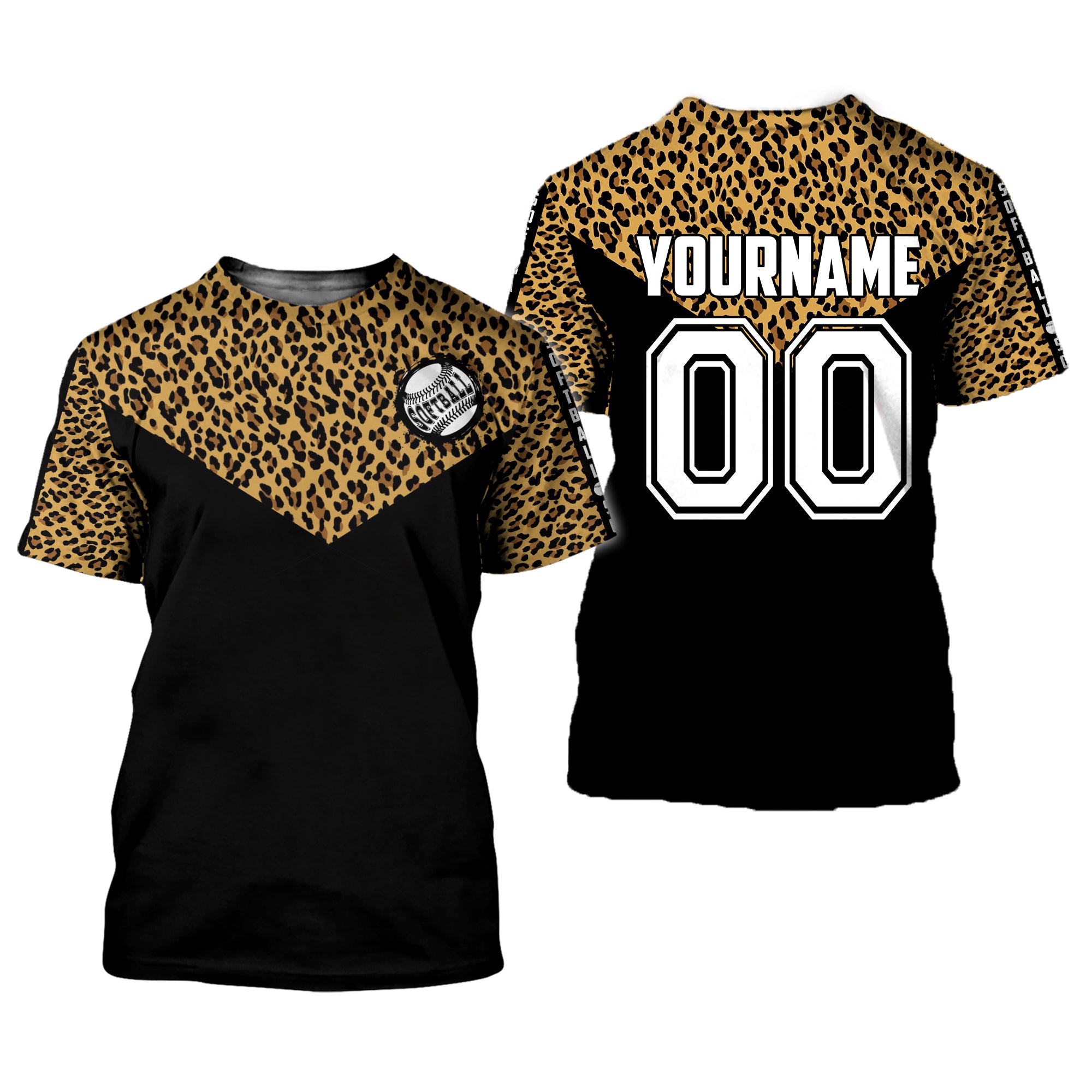 Customized Softball Leopard 3D Hoodie / VHPPQH020720