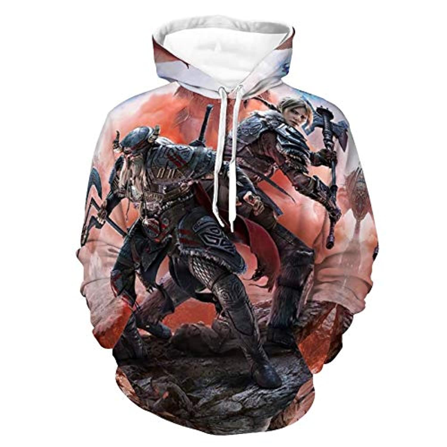 THE ELDER SCROLLS Hoodies – Skyrim Hoodie Colorful 3D Print Pullover Drawstring Hoodie