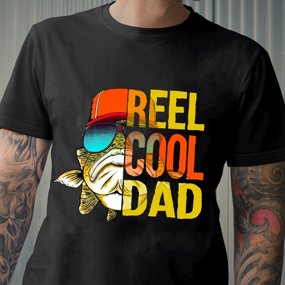 Fish Reel Cool Dad Cotton T-Shirt