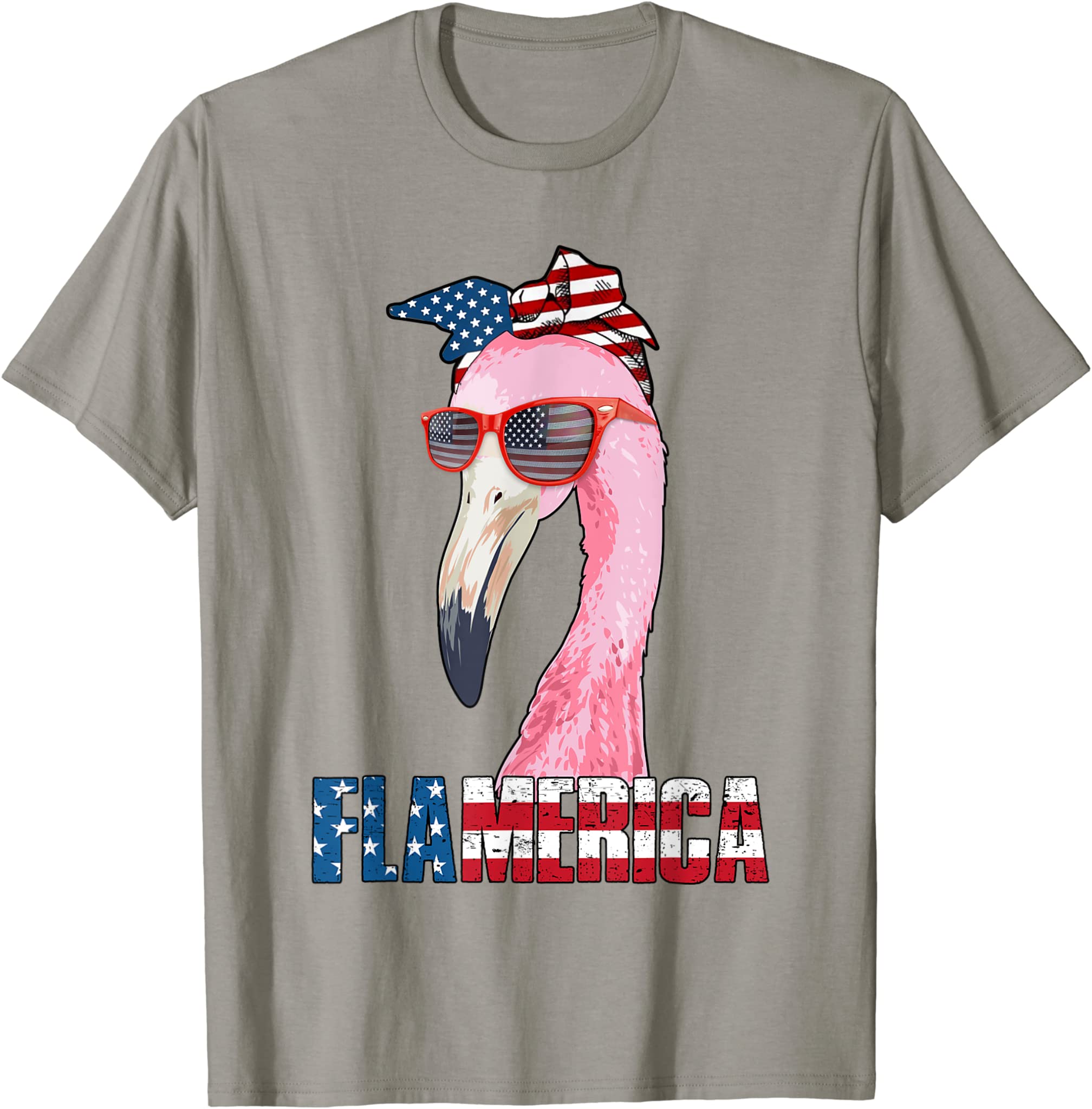 Flamingo 4th of July Flamerica Patriotic T-Shirt