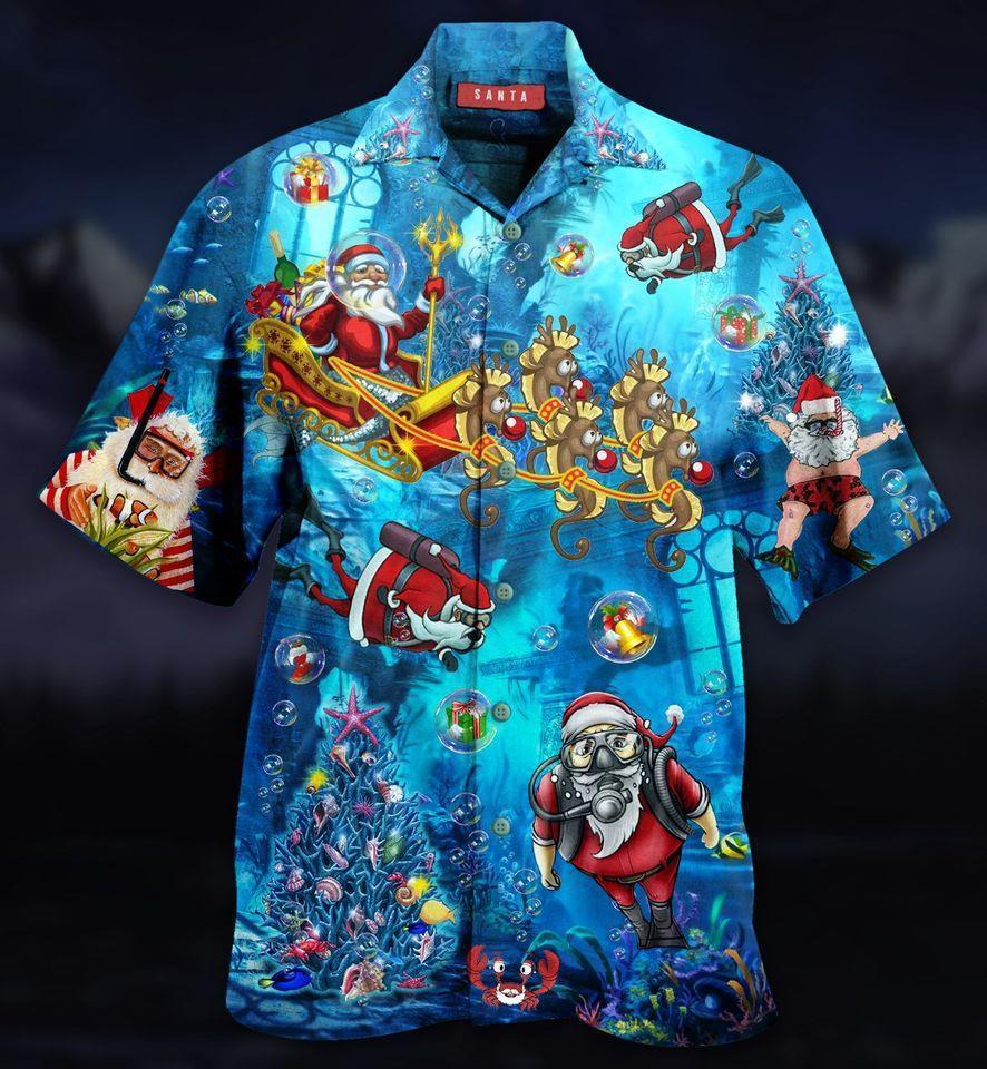 Santa Claus Explore The Sea Hawaii Shirt For Men And Women Ha106393