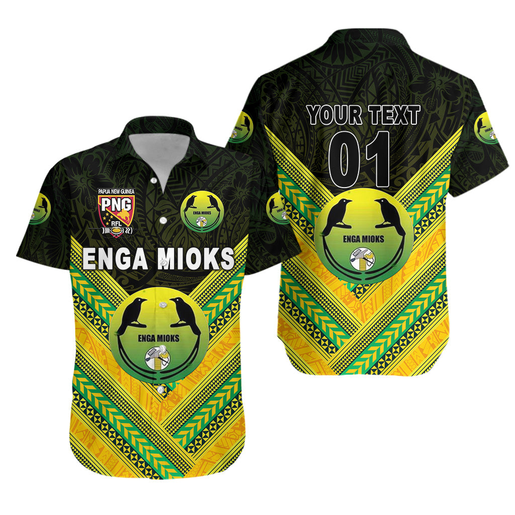 (Custom Personalised) Papua New Guinea Enga Mioks Hawaiian Shirt Rugby Original Style – Black, Custom Text And Number Lt8