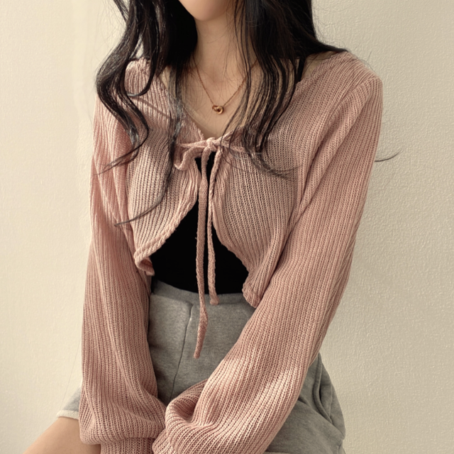 Women short Sweater Coat 2022 Spring Summer Long Sleeve Loose Knitted Crop Tops Solid Color Sexy Cardigan Sweaters Tops alx