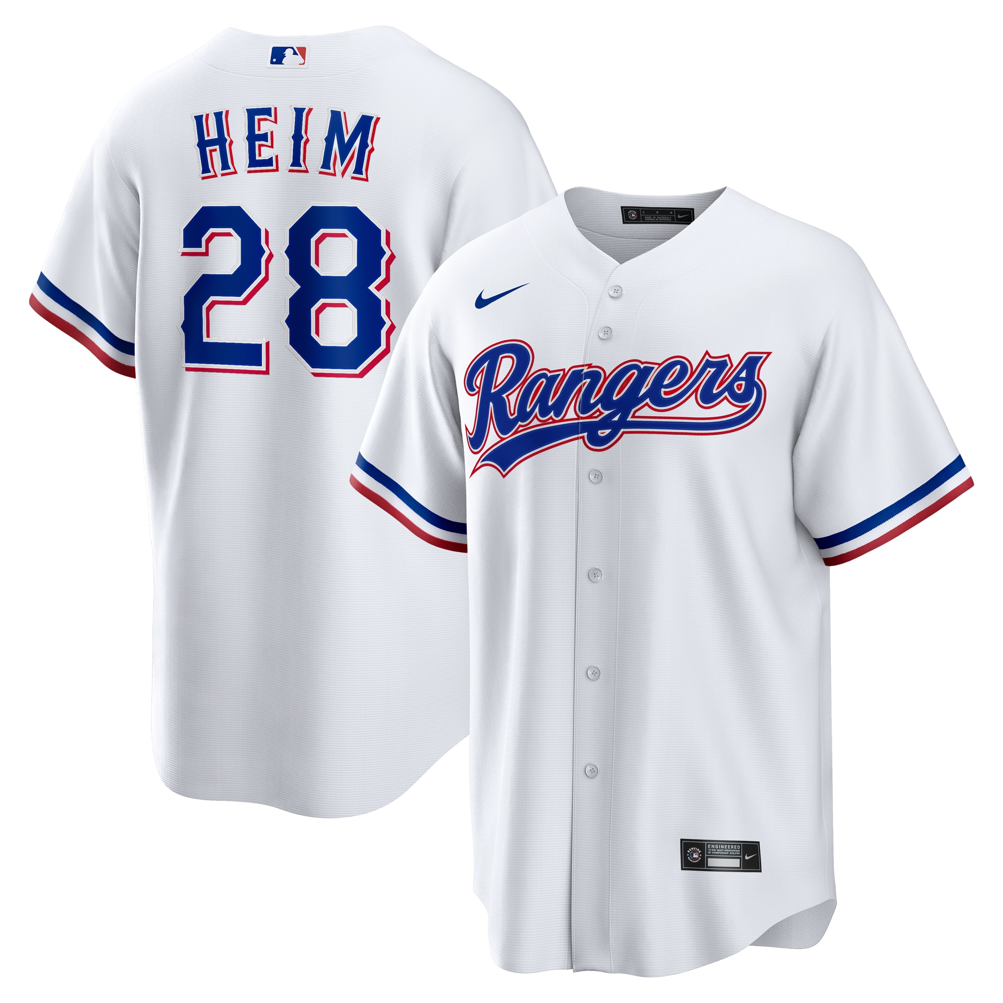 Men’s Texas Rangers Jonah Heim White Home Jersey