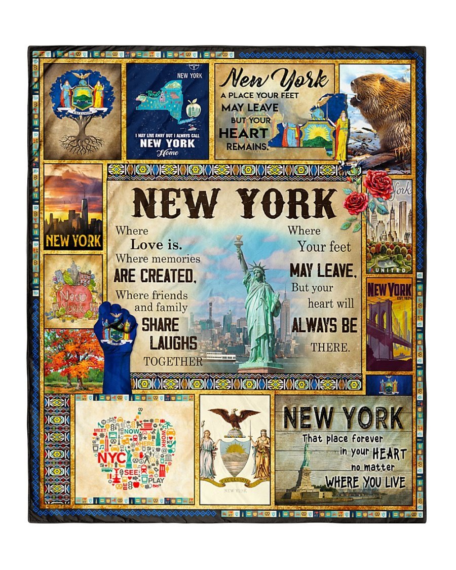 New York Where Love Is Customize Design, Personalized Fleece Blanket Print 3D