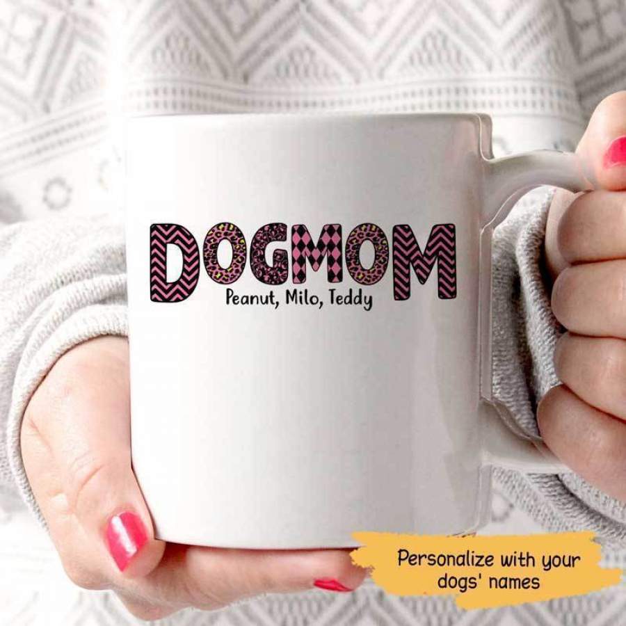 Dog Mom Slogan Pattern Personalized Mug