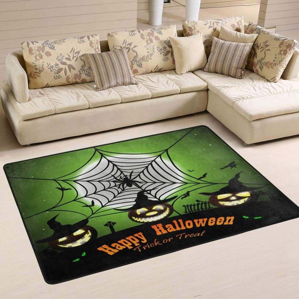 Happy Halloween Spider And Pumpkin Rug RCDD81F44646